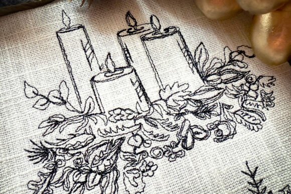 Christmas Candles Machine Embroidery Review