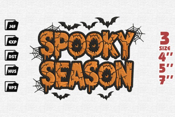 Creepy Spooky Season Monster Font Embroidery Design