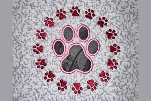 Cute Dog Paw Patch –Embroidery Applique