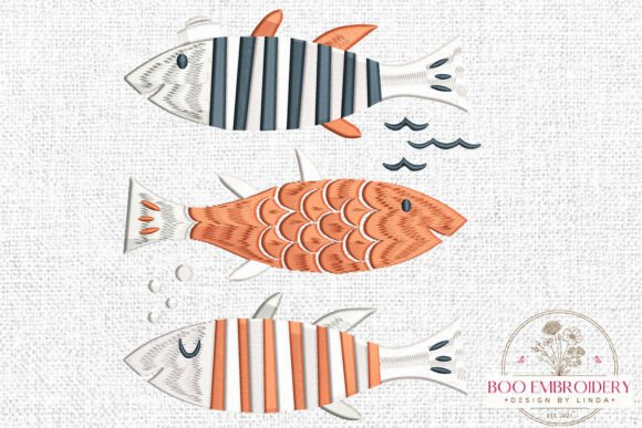 Cute Fish Embroidery Design for Creative Projects