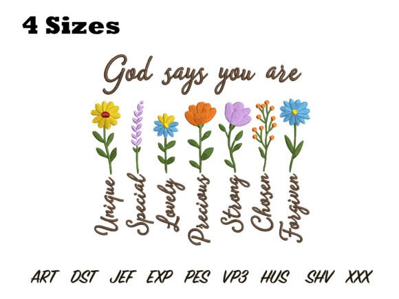God Says You Are Embroidery Design Review