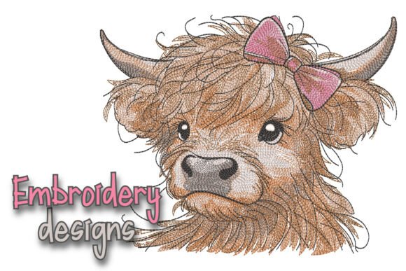 Highland Cow Embroidery Design Review