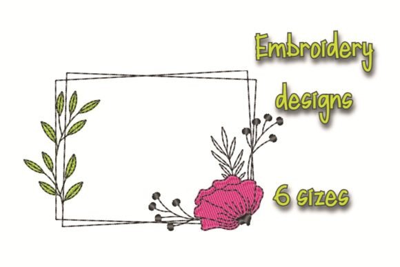 Poppies Frame Embroidery Design Flower Review