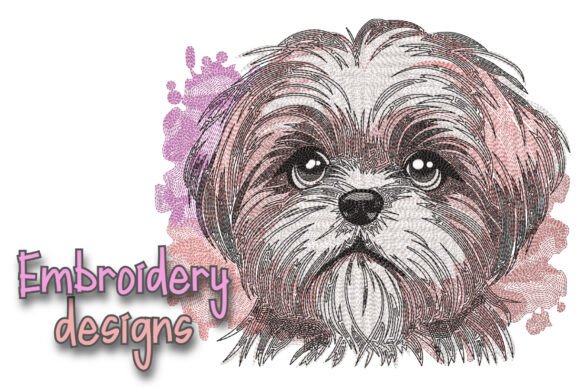 Shih Tzu Dog Embroidery Design Review